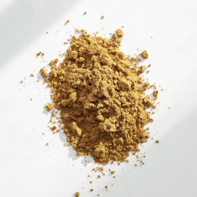 Turmeric powder on a table